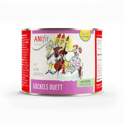 ANIfit Gockels Duett Hundefutter-Dose, 94% Fleisch
