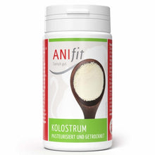 50 g Kolostrum Immunbooster für Hunde, Dose mit Pulver und Löffel-Darstellung