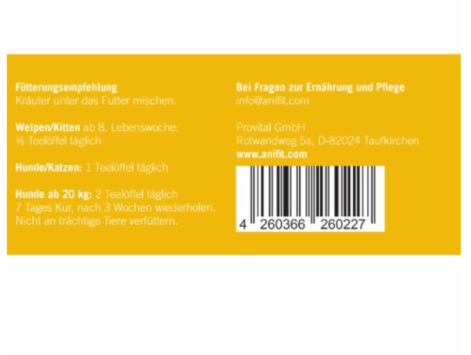 Nahrungsergänzung gegen Wurmbefall